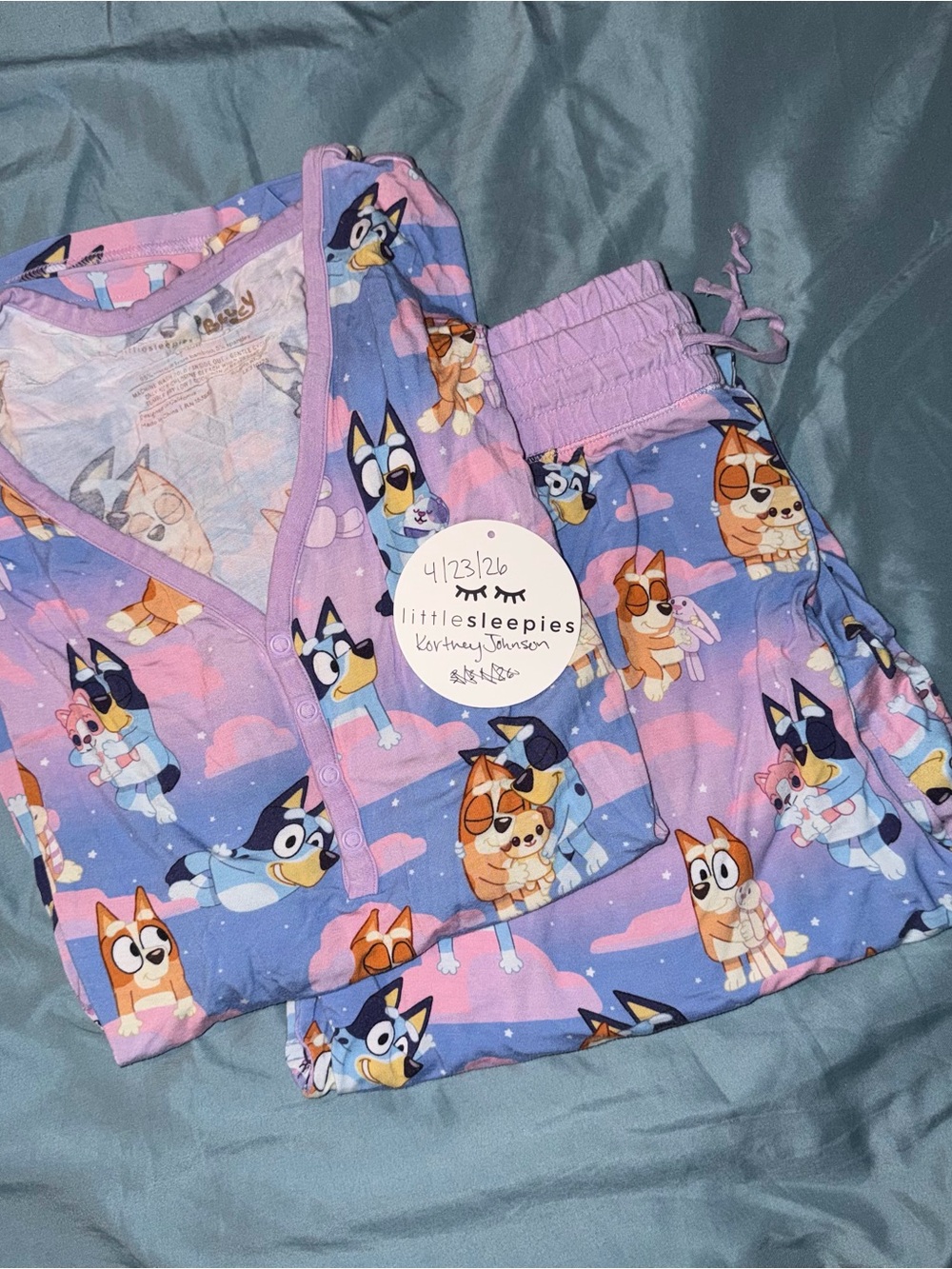Little Sleepies Purple Bluey Sleepytime Womens set